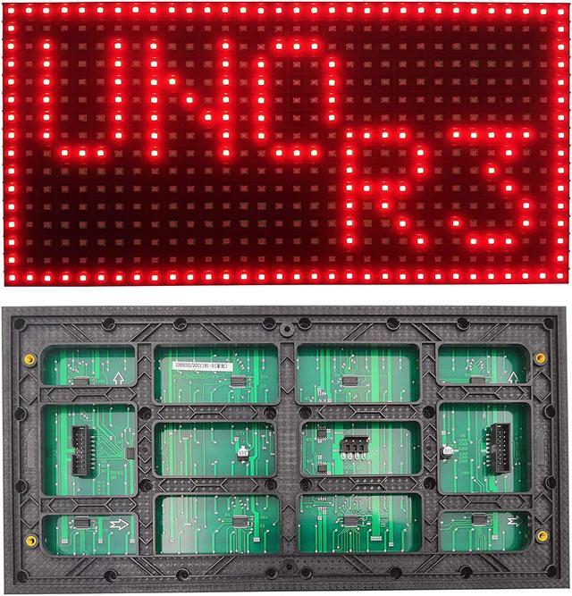 Uendelighed Supplement Bugsering EEEEE P10 Red LED Panel Display Large Size 32cm X 16cm, 512 pcs of LED,  Each Individual addressable, Controlled by Uno r3 with Arduino IDE. Mini-PC  Barebone - Newegg.com