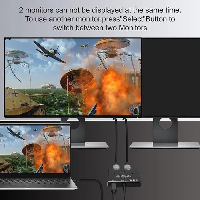Alt view image 2 of 6 - USB-C USB3.1 Type-C 8K Switch Bi-Direction 8K@30Hz 4K@120Hz Power Delivery 100w 10Gbps Data Transfer Multi-Function Splitter Converter (8K)