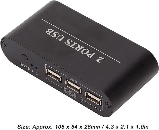Alt view image 3 of 7 - High Definiti Multimedia Interface, Built in High Performance Chip Kvm Switch Box, Control 2 Computers, USB Interface Power Supply, 4K 30Hz Suitable for Keyboard, Mouse
