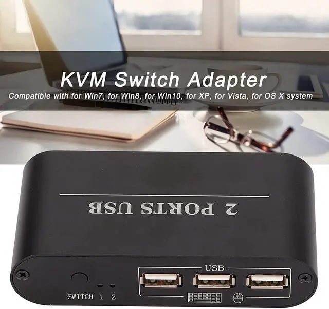 Alt view image 2 of 7 - High Definiti Multimedia Interface, Built in High Performance Chip Kvm Switch Box, Control 2 Computers, USB Interface Power Supply, 4K 30Hz Suitable for Keyboard, Mouse