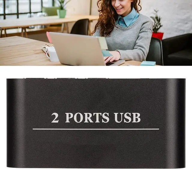Alt view image 4 of 7 - High Definiti Multimedia Interface, Built in High Performance Chip Kvm Switch Box, Control 2 Computers, USB Interface Power Supply, 4K 30Hz Suitable for Keyboard, Mouse