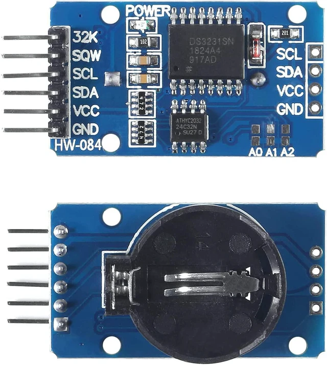 Alt view image 3 of 7 - AITRIP 3PCS DS3231 Real Time Clock Module RTC Sensor High Precision AT24C32 IIC Timer Alarm Clock for Arduino Raspberry Pi with Coin Battery