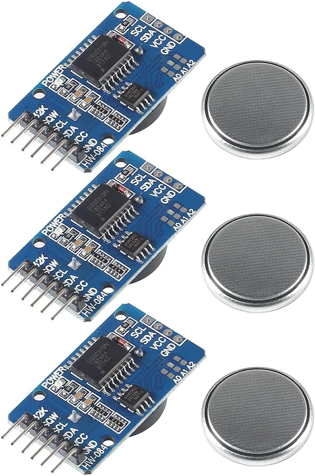 Alt view image 7 of 7 - AITRIP 3PCS DS3231 Real Time Clock Module RTC Sensor High Precision AT24C32 IIC Timer Alarm Clock for Arduino Raspberry Pi with Coin Battery