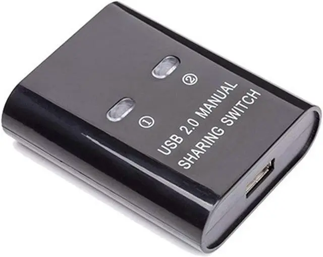 Alt view image 2 of 7 - Printer Sharing Switch, Manual Switcher Adapter, 2 Computer Share 1 Printer Scanner USB Device Hub with 2 Pack Male Cables