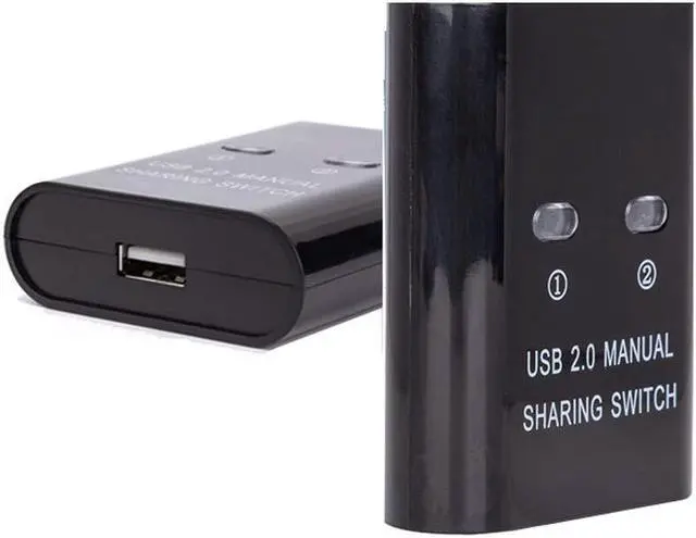 Alt view image 5 of 7 - Printer Sharing Switch, Manual Switcher Adapter, 2 Computer Share 1 Printer Scanner USB Device Hub with 2 Pack Male Cables