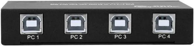 Alt view image 2 of 7 - 4 Port Smart KVM Switch USB Keyboard Mouse Synchronizer Controller, Plug and Play Support for MAC, for Windows, for Linux and Other Systems