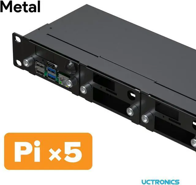 Alt view image 4 of 7 - UCTRONICS Raspberry Pi Rackmount Complete Enclosure Version 2.0 with New Side Brackets