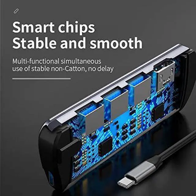 Alt view image 6 of 7 - Chuanmin-us USB-C HUB 4 in 1 Type-C to HDMI USB3.0 Multi-Function Expansion Dock (Color : Grey)