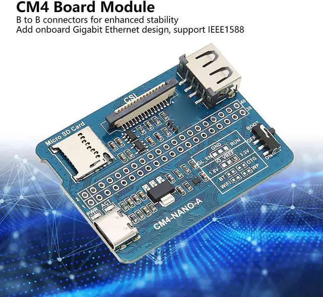 Alt view image 3 of 7 - Raspberry Pi 4 Model A Mini Base Board for Rpi Cm4 B to B Connector Quad Core Cm4 Ultra Mini Expansion Board for Web Application Development