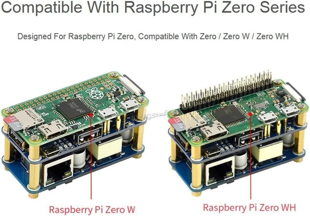 Alt view image 4 of 7 - PoE Ethernet/USB HUB HAT for Raspberry Pi Zero W WH with 1x RJ45 3X USB 2.0 Ports 802.3af-Compliant @XYGStudy (PoE/ETH/USB HUB HAT)
