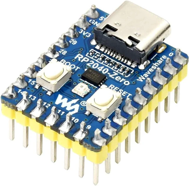 Alt view image 6 of 7 - Waveshare RP2040-Zero with Pre-soldered Header High-Performance Pico-Like MCU Board Based On Raspberry Pi Microcontroller RP2040 Castellated Module Allows Soldering Direct to Carrier Boards-3pcs