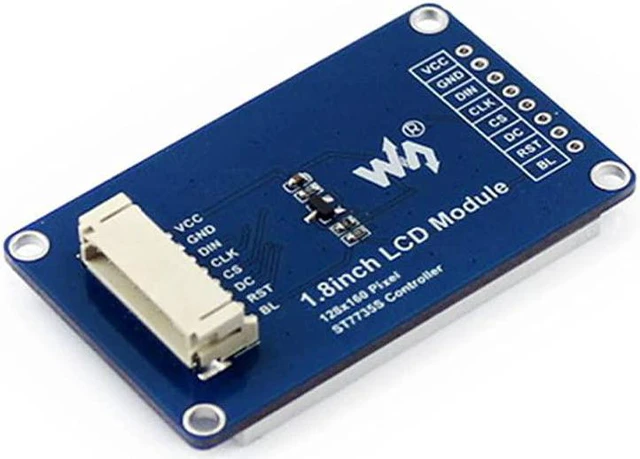 Alt view image 4 of 7 - waveshare 1.8inch LCD Display Module 128x160 Pixels with Embedded Controller Communicating via SPI Interface Compatible with Raspberry Pi/Jetson Nano/STM32