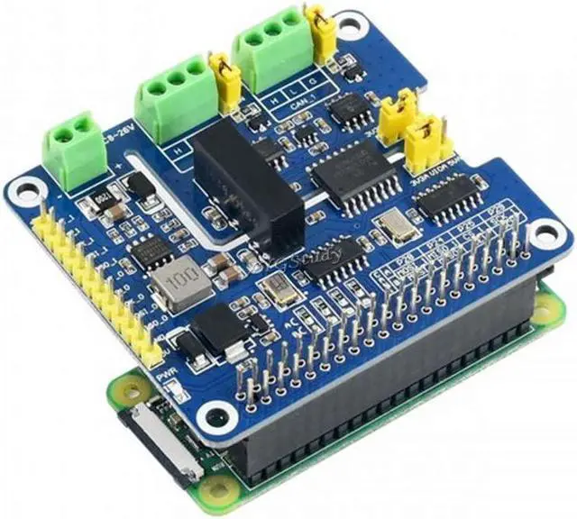 Alt view image 2 of 7 - XYGStudy 2-Channel Isolated CAN FD Expansion HAT for Raspberry Pi Supports CAN2.0 and CAN FD Protocols Communication Interface SPI MCP2517FD MCP2562FD 3.3V/5V with Multi Onboard Protection Circuits