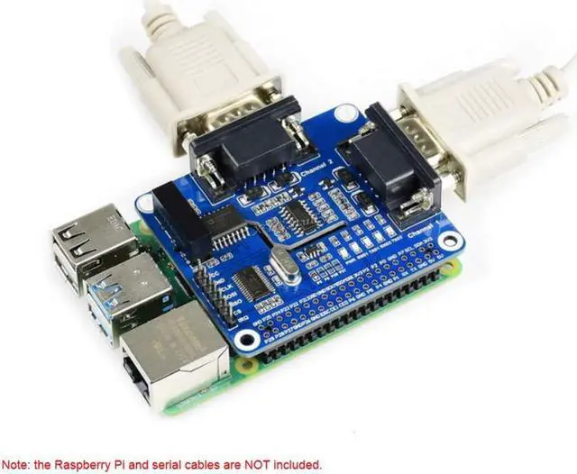 Alt view image 2 of 7 - XYGStudy 2-Channel Isolated RS232 Expansion HAT for Raspberry Pi SPI to RS232 Interface SP3232 UART SC16IS752+SP3232 Solution with Multi Onboard Protection Circuits ADI Magnetical TVS Diode