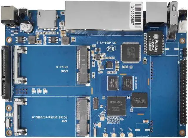 Alt view image 7 of 7 - Banana Pi BPI R64 Smart WiFi Router-High Speed Wireless Router,Dual Band, 5 Gigabit Port with 1GB DDR3 Based in MediaTek MTK MT7622 Soc OpenWRT for NAS VPN Server,Bundle with Dual-Band WiFi Module