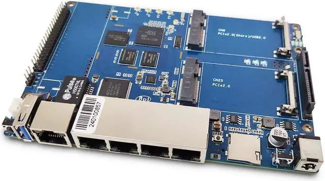 Alt view image 7 of 7 - Banana Pi BPI R64 Smart WiFi Router - High Speed Wireless Router,Dual Band, 5 Gigabit Port with 1GB DDR3 Based in MediaTek MTK MT7622 Soc OpenWRT for NAS VPN Server