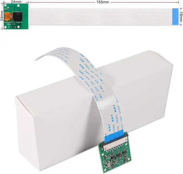 Alt view image 4 of 7 - ALMOCN 2PCS 5 Megapixels Camera Module for Raspberry Pi 1080P HD OV5647 Sensor with 6 Inch 15 Pin Ribbon Cable for Raspberry Pi 3, 3B+, 4 and Model A/B/B+