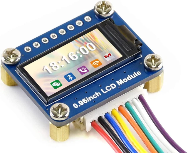 Alt view image 2 of 7 - Waveshare 0.96inch LCD Display Module IPS Screen 160x80 HD Resolution with Embedded Controller Communicating via SPI Interface Compatible with Raspberry Pi/Jetson Nano/STM32