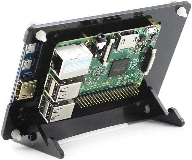 Alt view image 4 of 4 - Waveshare Bicolor Acrylic Black and White Case for 5inch HDMI LCD (B) Combines the Display and Pi