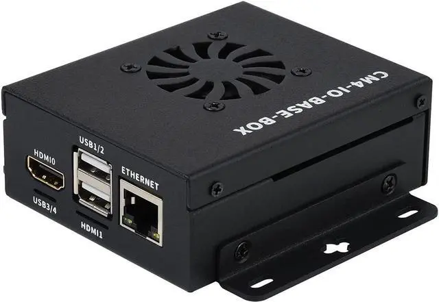 Alt view image 2 of 7 - TOP1 Mini-Computer for Raspberry Pi Compute Module 4 Basic Expansion Board Lite Edition Mini IO Board Lite Ver with Metal Case and Cooling Fan
