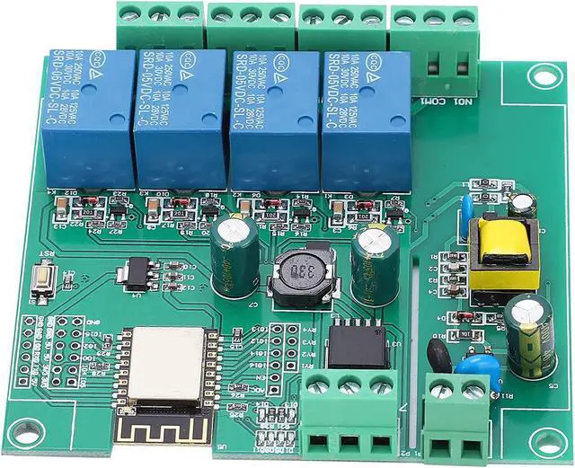 Main image of Relay Module, Wireless Development Board ESP8266 Relay Module WIFI 4?Channel Development Board with 2 X Sockets for Relay Module