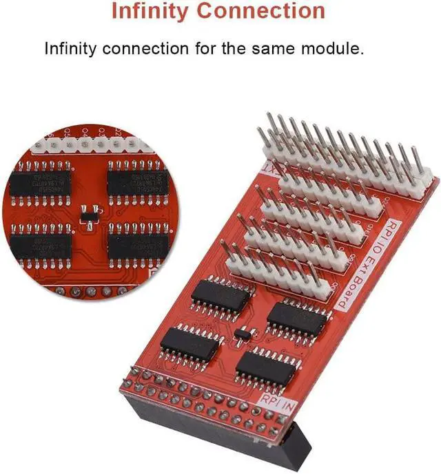 Alt view image 3 of 7 - 32 GPIO Expansion Module 8-bit Input & Output IO Extend Adapter Module for Raspberry Pi Adapter Module Raspberry Pi GPIO Expansion Board Module