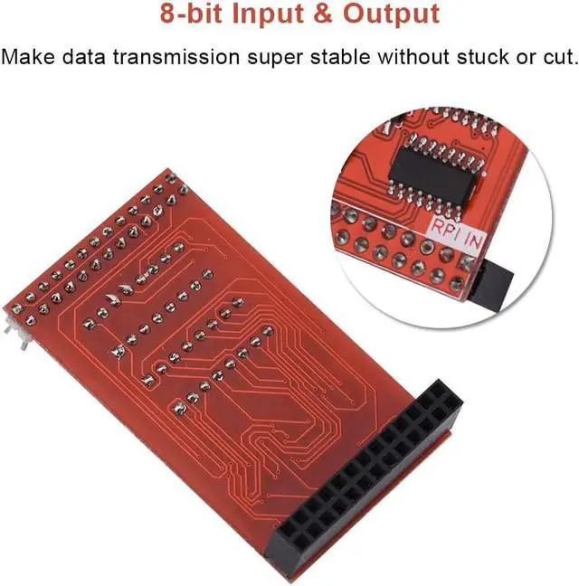 Alt view image 5 of 7 - 32 GPIO Expansion Module 8-bit Input & Output IO Extend Adapter Module for Raspberry Pi Adapter Module Raspberry Pi GPIO Expansion Board Module