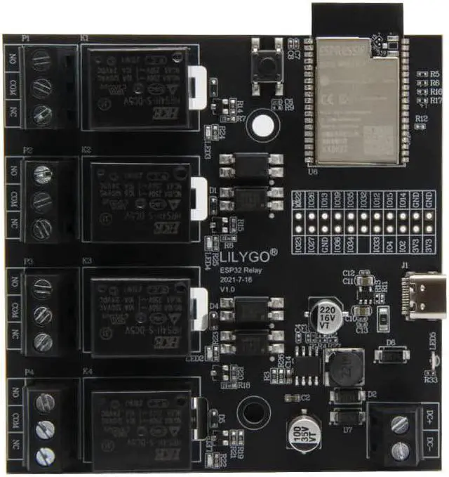 Main image of LILYGO TTGO T-Relay ESP32 Wireless Module DC 5V 4 Groups Relay Development Board 4MB Flash WiFi BLE Remote Switch Control (T-Relay T- U2T Kit)