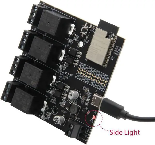 Alt view image 5 of 7 - LILYGO TTGO T-Relay ESP32 Wireless Module DC 5V 4 Groups Relay Development Board 4MB Flash WiFi BLE Remote Switch Control (T-Relay T- U2T Kit)
