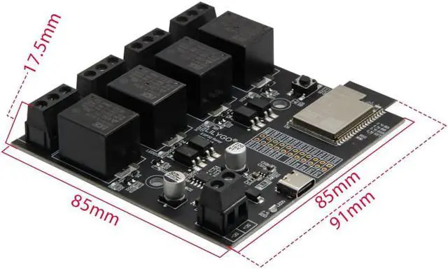 Alt view image 7 of 7 - LILYGO TTGO T-Relay ESP32 Wireless Module DC 5V 4 Groups Relay Development Board 4MB Flash WiFi BLE Remote Switch Control (T-Relay T- U2T Kit)