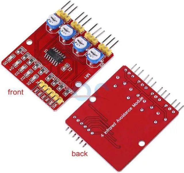 Alt view image 3 of 6 - 4 Channel Infrared Tracking Line Sensor Module Transmission Obstacle Avoidance for Arduino DIY Smart Car Robot