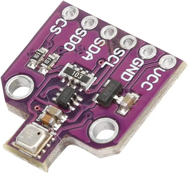 Alt view image 6 of 7 - Development Board, Pressure Sensor, Height Development Board Ultra-Low Pressure Temperature Humidity Pressure Sensor Test Module Metal Purple