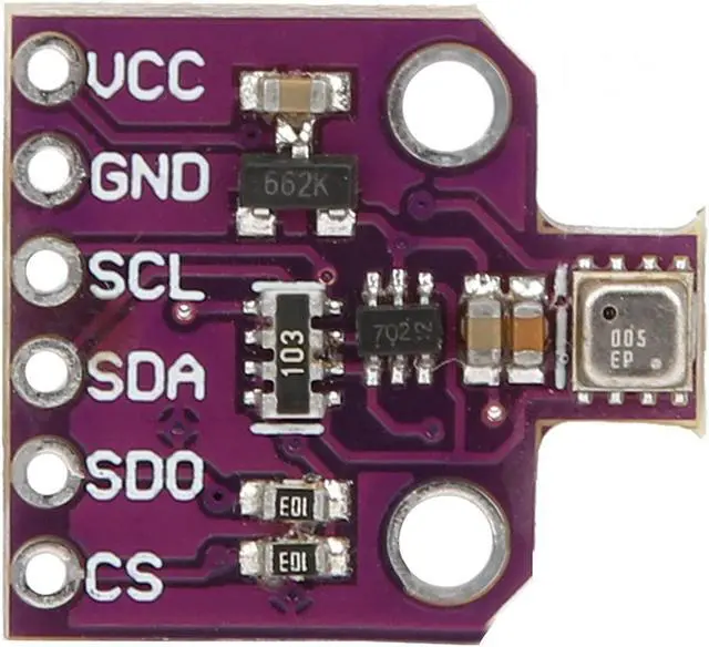 Alt view image 5 of 7 - Development Board, Pressure Sensor, Height Development Board Ultra-Low Pressure Temperature Humidity Pressure Sensor Test Module Metal Purple