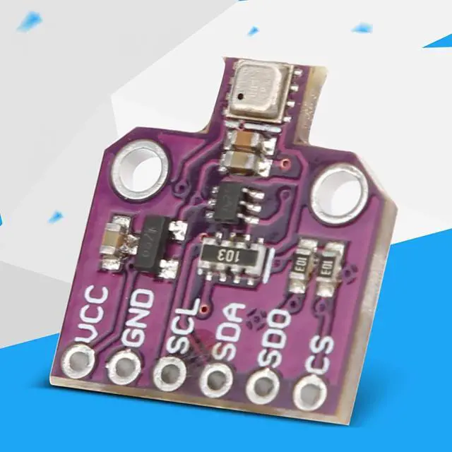 Alt view image 2 of 7 - Development Board, Pressure Sensor, Height Development Board Ultra-Low Pressure Temperature Humidity Pressure Sensor Test Module Metal Purple