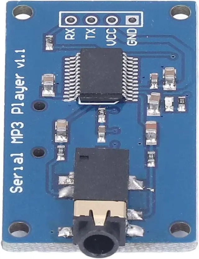 Alt view image 4 of 7 - MP3 Player Module UART TTL Serial Port Control Music Play Board PCB Player Board with Memory Card Socket Support MP3 WAV
