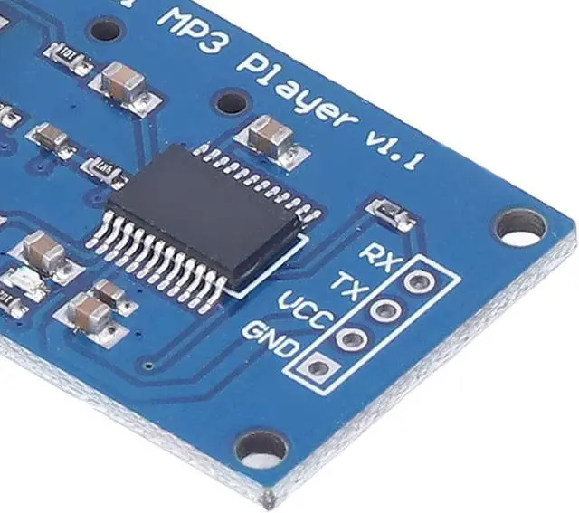 Alt view image 6 of 7 - MP3 Player Module UART TTL Serial Port Control Music Play Board PCB Player Board with Memory Card Socket Support MP3 WAV