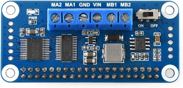 Alt view image 7 of 7 - waveshare Motor Driver HAT for Raspberry Pi Zero/Zero W/Zero WH/2B/3B/3B+ via I2C Interface Driving Two DC Motors