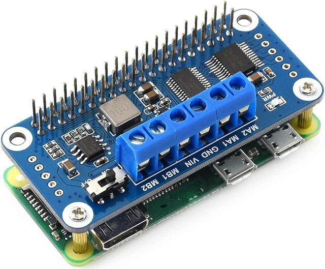 Alt view image 5 of 7 - waveshare Motor Driver HAT for Raspberry Pi Zero/Zero W/Zero WH/2B/3B/3B+ via I2C Interface Driving Two DC Motors