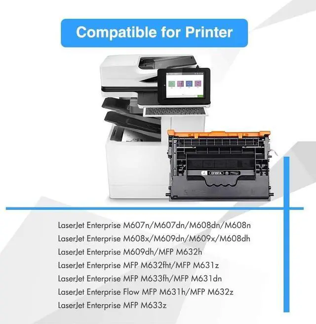 Alt view image 2 of 6 - TRUE IMAGE Compatible Toner Cartridge Replacement for HP 37A CF237A 37X Work for Enterprise M607n M608dn M609 M608n M607dn M608x M609x MFP M632 M631 M631h M633fh Printer (Black, 1-Pack)