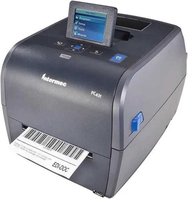 Main image of Intermec PC43TB00100201 Intermec, Pc43T Printer, 4" Thermal Transfer/Direct Thermal Desktop Printer, 203 Dpi, LCD Display, Tear-Off, Real Time Clock, USB 2.0 and 2 USB Host Ports