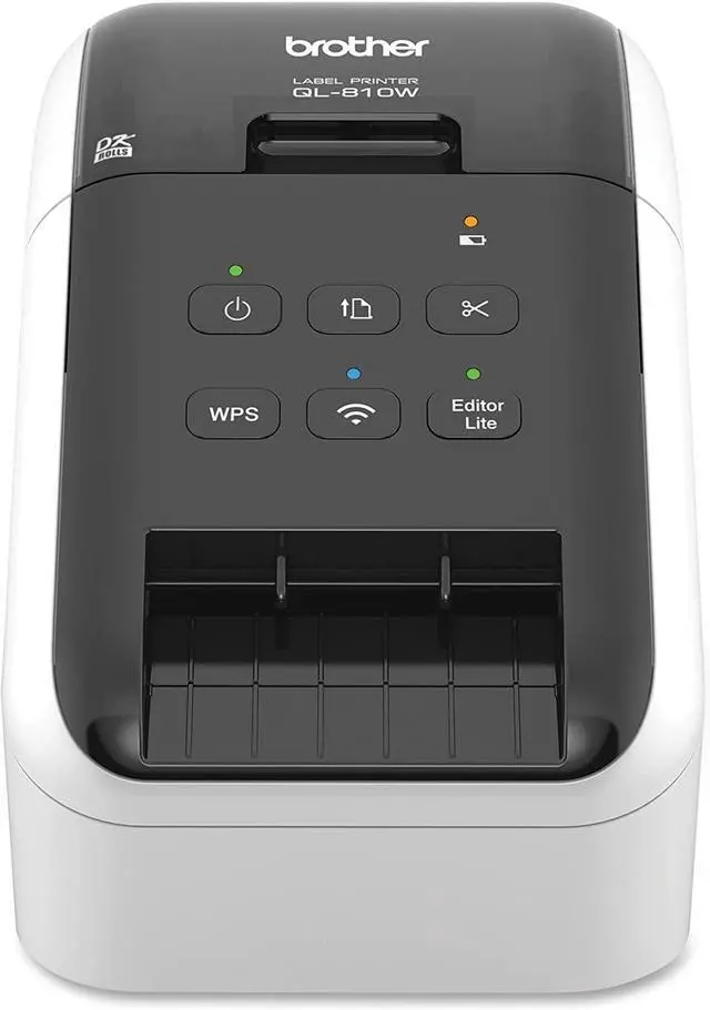 Alt view image 2 of 7 - Brother QL-810W Ultra-Fast Label Printer Built-in Wireless Networking, Durable Automatic Cutter, Print Black/Red Labels up to 110 Per Minute, up to 2.4" Wide, 300 x 600 dpi, CBMOUN Extension_Cable