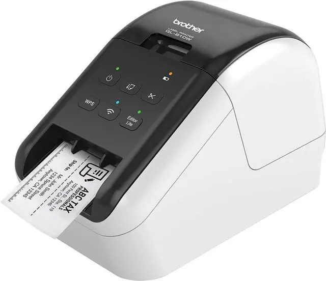Alt view image 6 of 7 - Brother QL-810W Ultra-Fast Label Printer Built-in Wireless Networking, Durable Automatic Cutter, Print Black/Red Labels up to 110 Per Minute, up to 2.4" Wide, 300 x 600 dpi, CBMOUN Extension_Cable