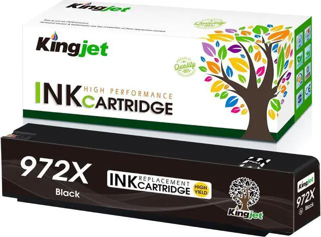 Main image of Kingjet 972X Black Ink Cartridges Replacement  972X 972 972A Black Ink for PageWide Pro 477dw 577dw 577z 552dw 452dn 452dw 477dn PageWide Managed P55250dw P57750dw Printer, 1  972X Black