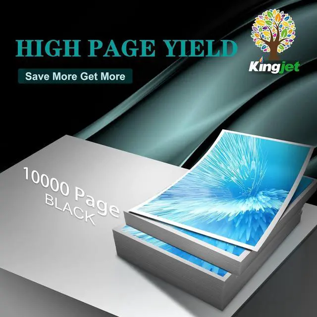 Alt view image 5 of 7 - Kingjet 972X Black Ink Cartridges Replacement  972X 972 972A Black Ink for PageWide Pro 477dw 577dw 577z 552dw 452dn 452dw 477dn PageWide Managed P55250dw P57750dw Printer, 1  972X Black