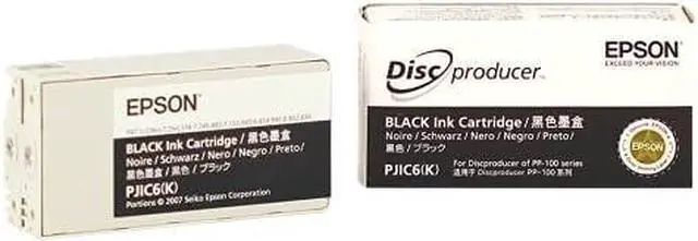 Alt view image 2 of 4 - PJIC6-C13S020452 Black Ink Cartridge (1-Pack) for DiscProducer PP-100 in Retail Packaging