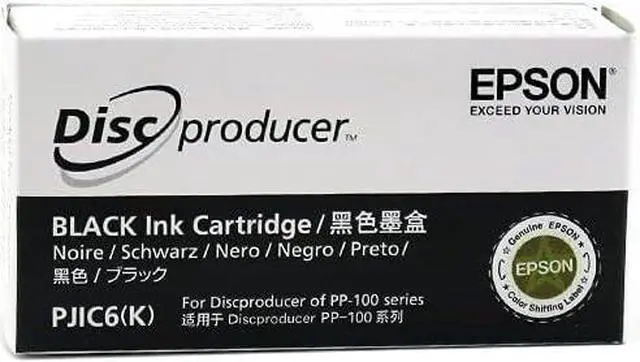 Alt view image 3 of 4 - PJIC6-C13S020452 Black Ink Cartridge (1-Pack) for DiscProducer PP-100 in Retail Packaging