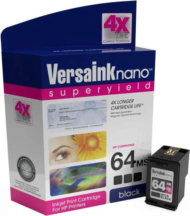 Main image of VersaInk-Nano 64 MS MICR Black Ink Cartridge for Check Printing