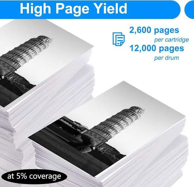 Alt view image 4 of 7 - SuperInk 2 Pack Compatible for Brother DR360 Drum Unit TN360 Toner Cartridge (1 Drum,1 Toner ) use in DCP-7030 DCP-7040 HL-2140 HL-2150N HL-2170W MFC-7340 MFC-7840W MFC-7440N MFC-7345N Printer