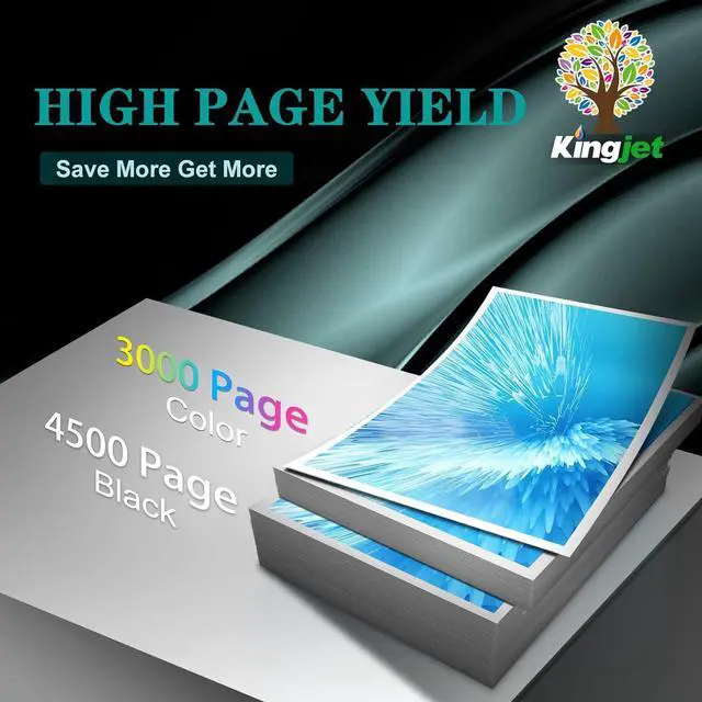 Alt view image 4 of 7 - Kingjet 972A Ink Cartridges Combo Pack Replacement for HP 972A 972X 972 Ink Cartridges Work with PageWide 377dw PageWide Pro 477DW 477DN 577DW 577z 552DW 452DN 452DW 352DW P55250DW P57750DW, 4 Pack