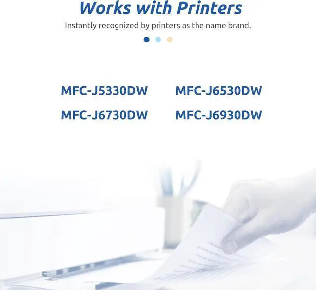 Alt view image 2 of 6 - INK E-SALE Compatible 3017XL Ink Cartridge Replacement  3017XL LC3017XL LC3017 Ink Cartridge for use with Brother MFC-J6530DW MFC-J6730DW MFC-J6930DW MFC-J5330DW Printer 8-Pack Color Combo